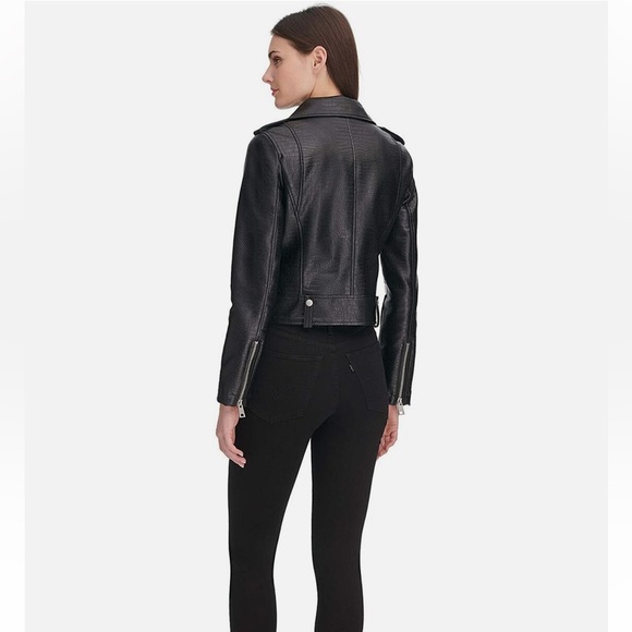 NWT Levi's Croc Vegan faux Leather Asymmetrical Moto Zip motorcycle biker Jacket - Picture 9 of 16